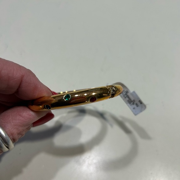 Bloomingdales bought Beautiful Gold Bangle Bracelet with Multi-Colored Stones - Picture 12 of 16